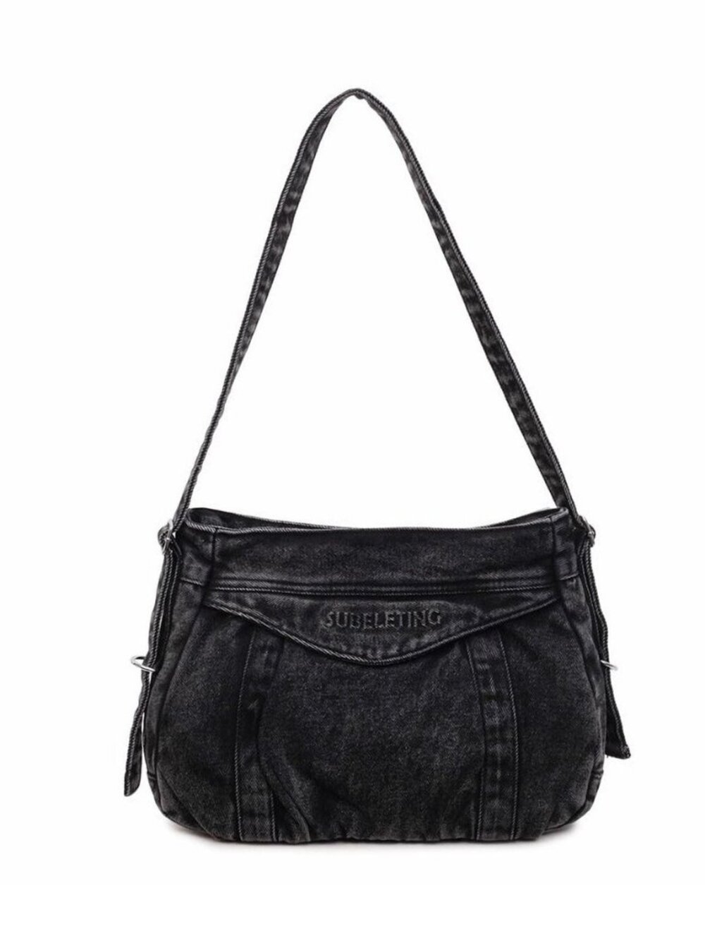 EKEKEKEN Denim Crossbody Bag for Women,Retro Jean Hobo Purse With Adjustable